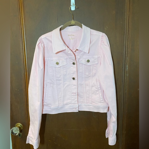 Lilly Pulitzer Light Pink Jean Jacket - Picture 1 of 2